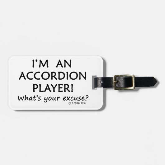 Pardon Accordion Player Bagagelabel (Voorkant horizontaal)