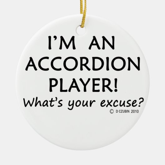 Pardon Accordion Player Keramisch Ornament (Voorkant)