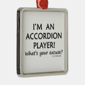 Pardon Accordion Player Metalen Ornament (Rechts)