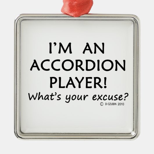 Pardon Accordion Player Metalen Ornament (Voorkant)