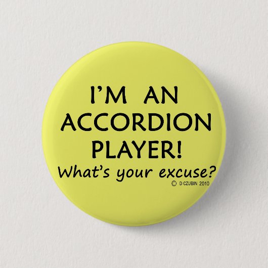 Pardon Accordion Player Ronde Button 5,7 Cm (Voorkant)