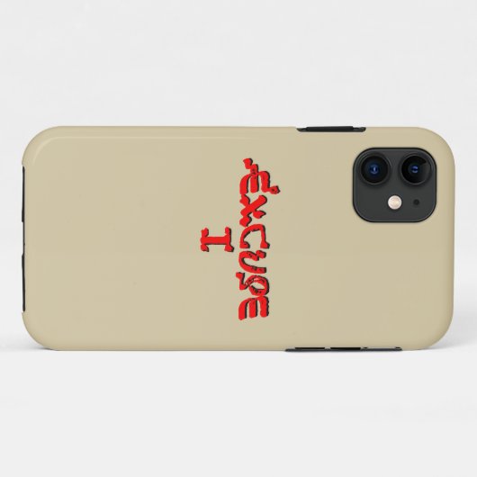 Pardon. Case-Mate iPhone Case (Achterkant (horizontaal))