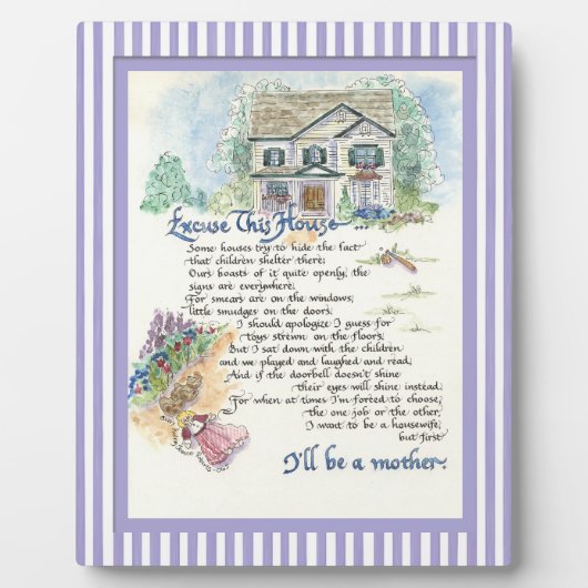 Pardon dit Huis kalligrafie - Audrey Jeanne Fotoplaat (Voorkant)