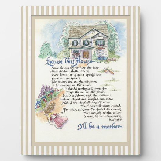 Pardon dit Huis kalligrafie - Audrey Jeanne Fotoplaat (Voorkant)