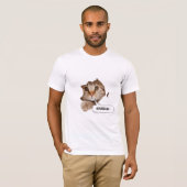 Pardon? – Grappige Kat Gescheurde Papier T-Shirt (Voorkant volledig)