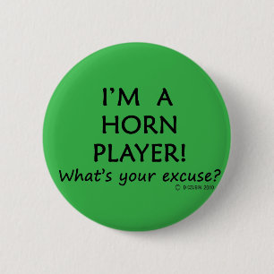 Pardon Horn Player Ronde Button 5,7 Cm