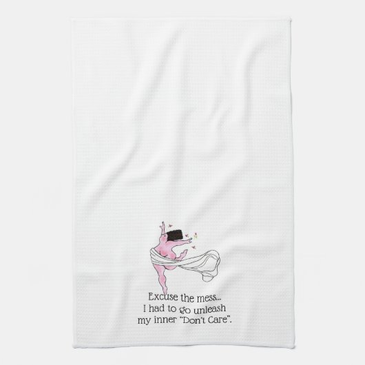 Pardon, ik moest mijn innerlijk ontketenen, geen z theedoek (Verticaal)