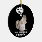 Pardon, je vogel is leeg keramisch ornament (Rechts)