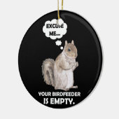 Pardon, je vogel is leeg keramisch ornament (Links)