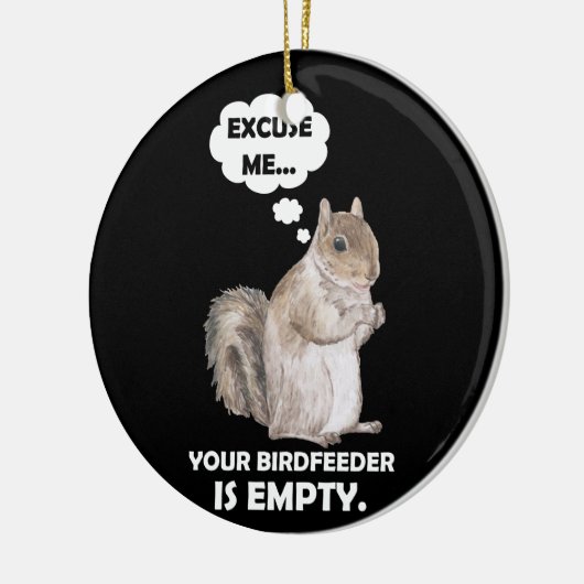 Pardon, je vogel is leeg keramisch ornament (Links)