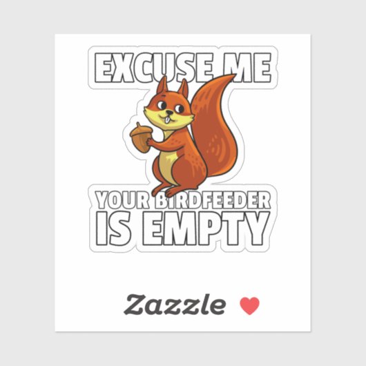 Pardon, je vogelvoer is leeg. Perf Sticker (Vel)