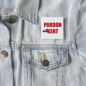 Pardon Kent Vierkante Button 5,1 Cm (In situ)