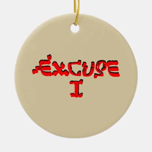 Pardon. Keramisch Ornament (Voorkant)