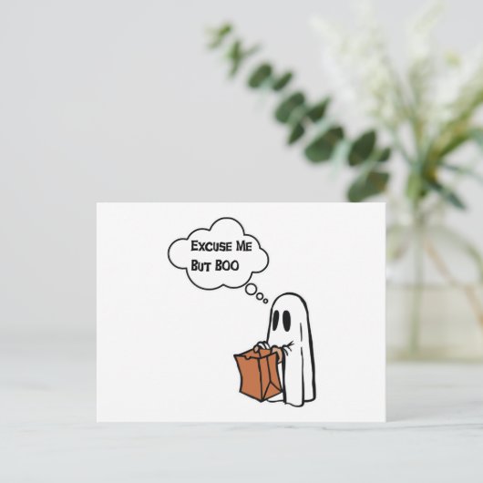 Pardon, maar Boo Briefkaart (Staand voorkant)