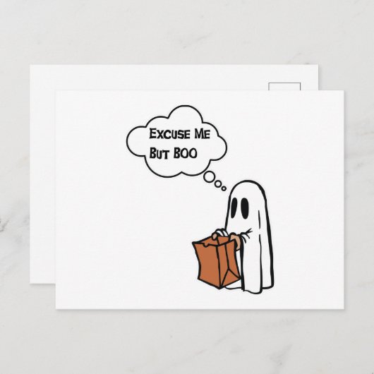 Pardon, maar Boo Briefkaart (Voorkant / Achterkant)