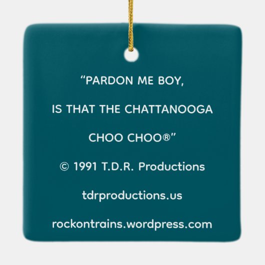 "Pardon Me Boy" by Tom Rock Ceramic Ornament (Achterkant)