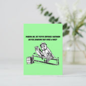 Pardon Me - Sarcastische Humor Briefkaart (Staand voorkant)