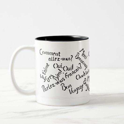 Pardon, mijn Frans Tweekleurige Koffiemok (Links)