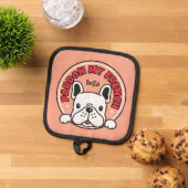 Pardon Mijn Franse Bulldog Roze Frenchie Cartoon D Pannenlap (Top down)