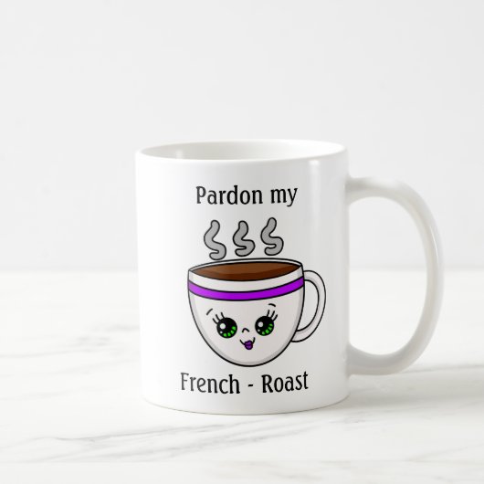 Pardon, mijn Franse Coffee Coffee Cartoon Coffee Koffiemok (Rechts)