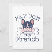 Pardon My French Bedankkaart (Voorkant)