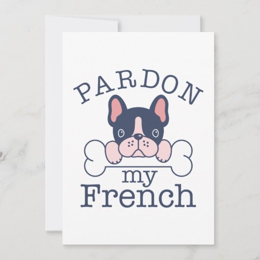 Pardon My French Bedankkaart (Voorkant)
