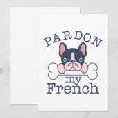Pardon My French Bedankkaart (Voorkant / Achterkant)
