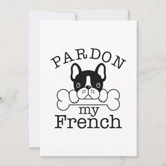 Pardon My French Bedankkaart (Voorkant)