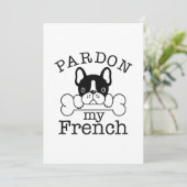 Pardon My French Bedankkaart (Staand voorkant)