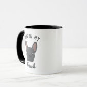 Pardon my French Blue Bulldog Coffee Mok (Voorkant links)
