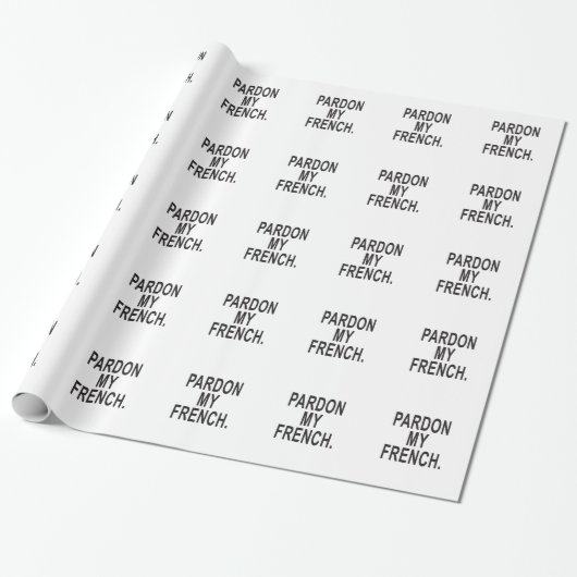 Pardon My French Cadeaupapier (Uitgerold)
