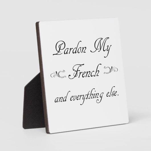 "Pardon My French en zo." Fotoplaat (Voorkant)