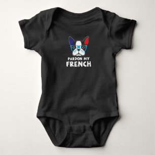 Pardon My French Funny French Bulldog Romper