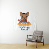 Pardon My French - Funny French Bulldog Wandkleed (In Situ (horizontaal))