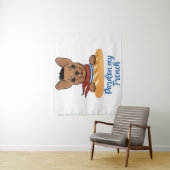 Pardon My French - Funny French Bulldog Wandkleed (In situ)