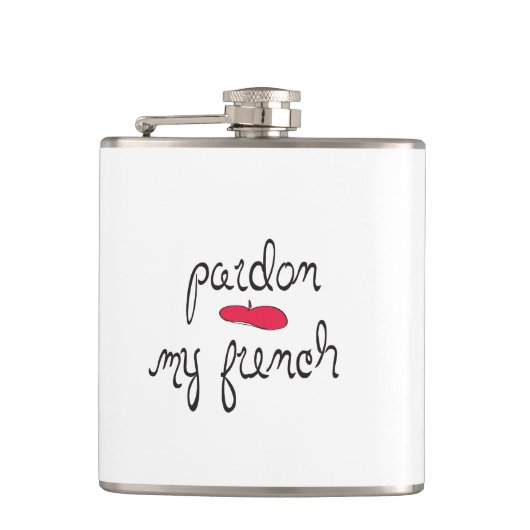 Pardon My French met Beret Heupfles (Voorkant)