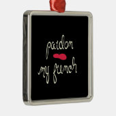 Pardon My French met Beret Metalen Ornament (Rechts)