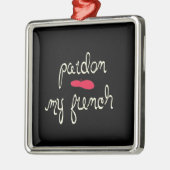 Pardon My French met Beret Metalen Ornament (Links)