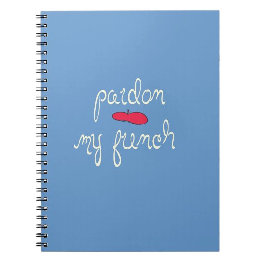 Pardon My French met Beret Notitieboek (Voorkant)