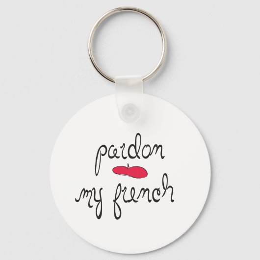 Pardon My French met Beret Sleutelhanger (Voorkant)