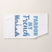 Pardon My French - Paris Skyline Handdoek (Handdoek)