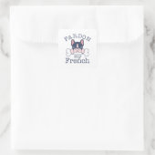 Pardon My French Vierkante Sticker (Tas)