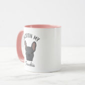 Pardon my Frenchie | Cute Blue French Bulldog Mok (Voorkant links)