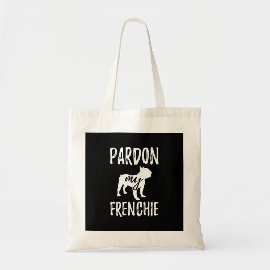 Pardon My Frenchie French Bulldog Hooded Sweater Tote Bag (Voorkant)