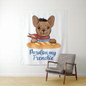 Pardon My Frenchie - Funny French Bulldog Wandkleed (In situ)