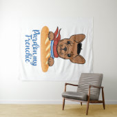Pardon My Frenchie - Funny French Bulldog Wandkleed (In Situ (horizontaal))
