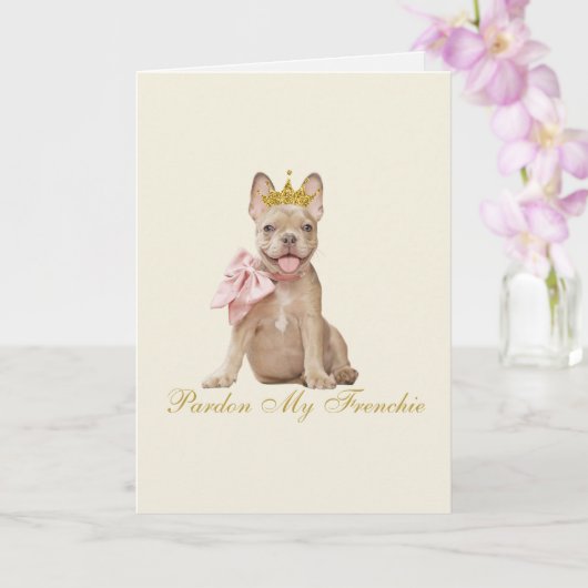 Pardon My Frenchie Kaart (Orchidee)