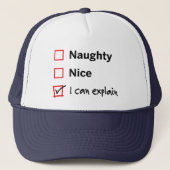 Pardon Naughty List Trucker Pet (Voorkant)