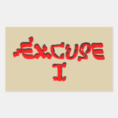 Pardon. Rechthoekige Sticker (Voorkant)