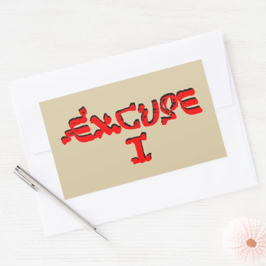 Pardon. Rechthoekige Sticker (Envelop)